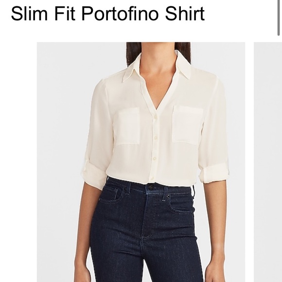 EXPRESS- The Portofino Shirt. Size small/petite. - Picture 4 of 5